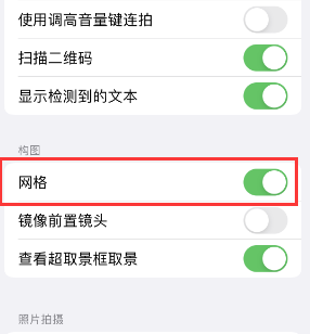 九合垸原种场苹果手机维修网点分享iPhone如何开启九宫格构图功能 