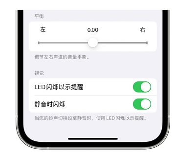 九合垸原种场苹果14维修分享iPhone14静音时如何设置LED闪烁提示 