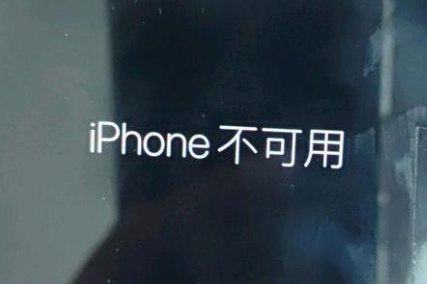 九合垸原种场苹果服务网点分享锁屏界面显示“iPhone 不可用”如何解决 